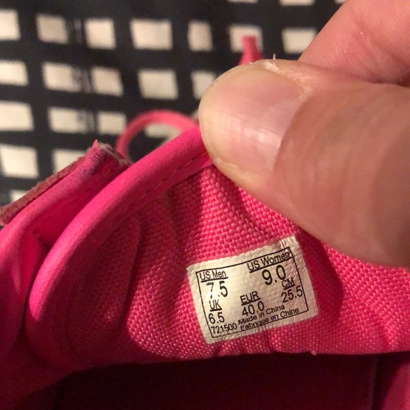 Neon Pink Leather Vans Size 9 - Picture 7 of 16